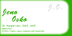 jeno osko business card